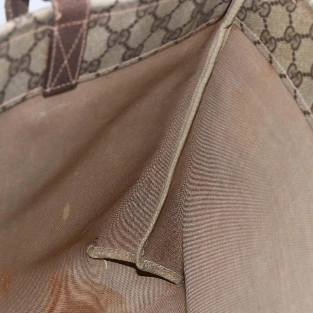 GUCCI GG Supreme Tote Bag PVC Beige 156 02 109 Auth bs30092 - Picture 13 of 16